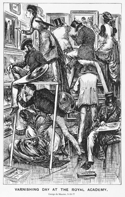 Varnishing Day at the Royal Academy, Illustration for 